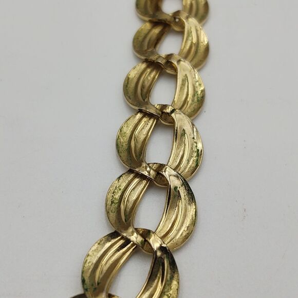 Vintage 1980's 18" Flat Link Goldtone Chain Necklace - Picture 8 of 8